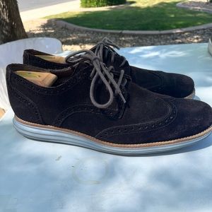 Mens Cole Haan brown shoes with blue souls